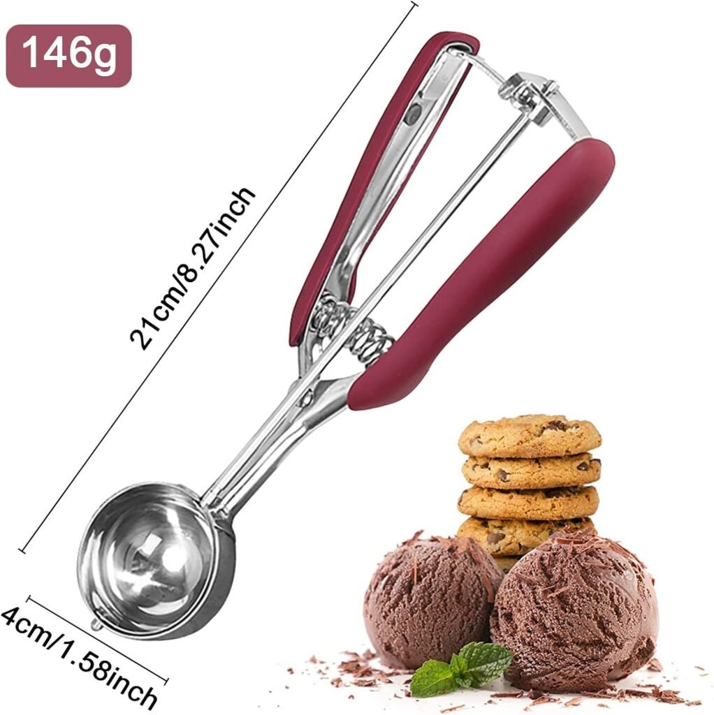Roestvrijstalen koekjeslepel met triggerrelease voor aardappelpuree en deeg