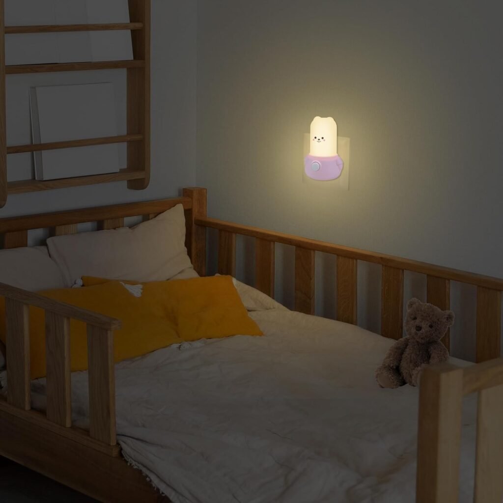 Nachtlampje met stopcontact en schakelaar – warm wit licht, oriëntatielamp voor baby en slaapkamer