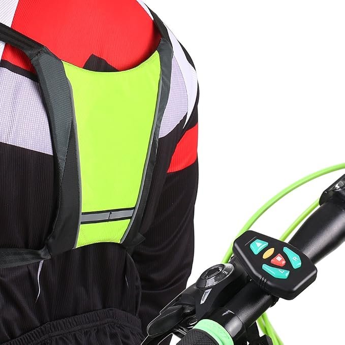 Reflecterend LED-veiligheidsvest voor hardlopen en fietsen met afstandsbediening, verstelbare pasvorm en waterbestendige uitvoering