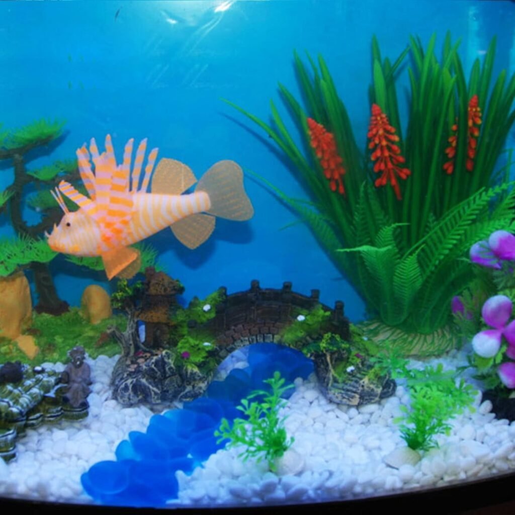 Kunstmatige waterplanten set voor aquariumdecoratie van kunststof in verschillende formaten en vormen
