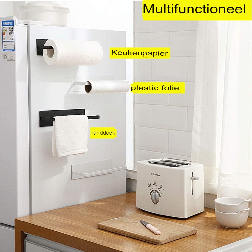 Keukenrolhouder voor wandmontage van roestvrij staal, ruimtebesparend keukenpapierrek voor keuken en toilet