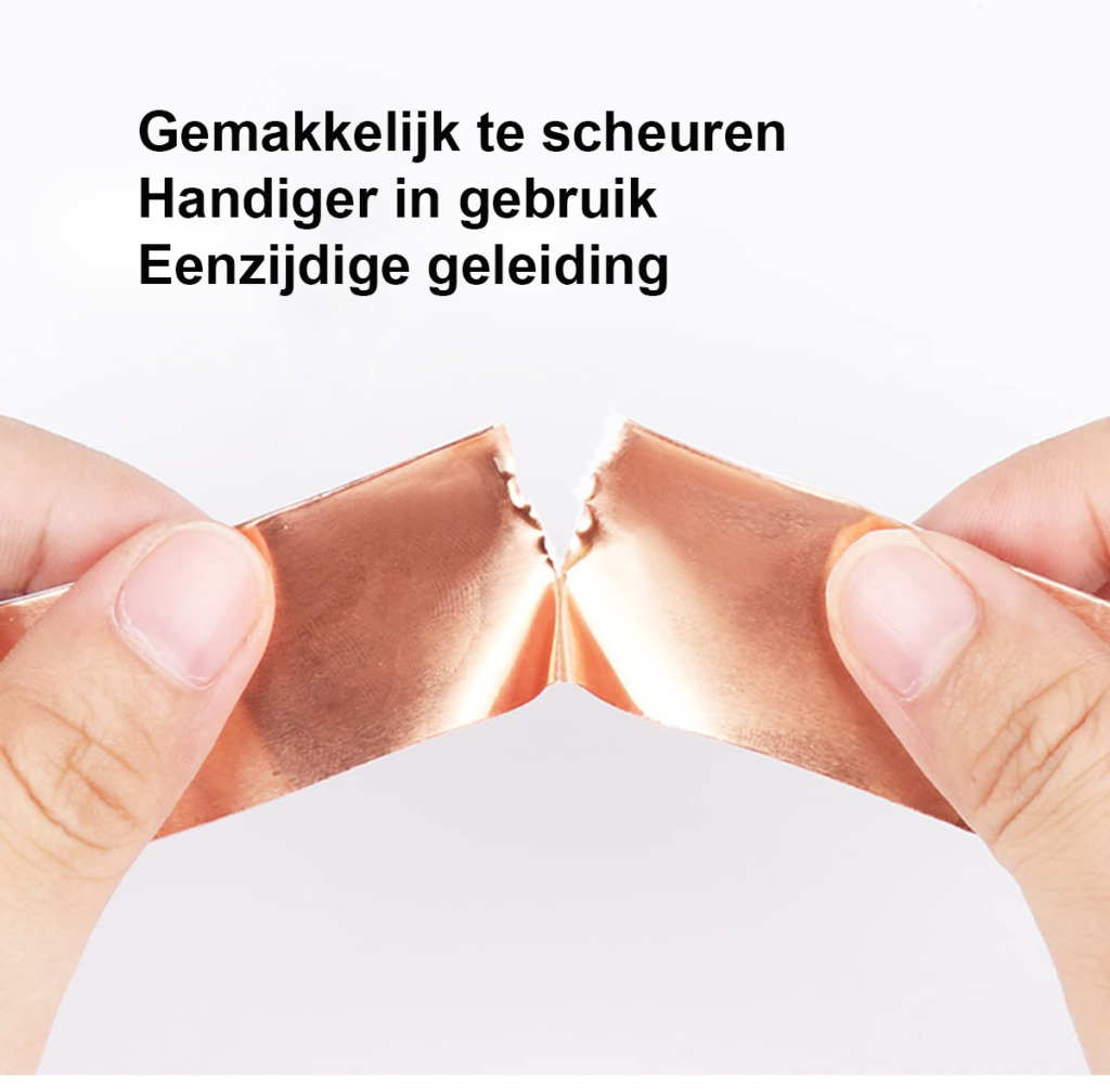 Koperen Folietape Zelfklevend 60 mm x 20 m - Geleidende Kopertape voor Aarding en EMI-afscherming - Elektronica en Gitaren