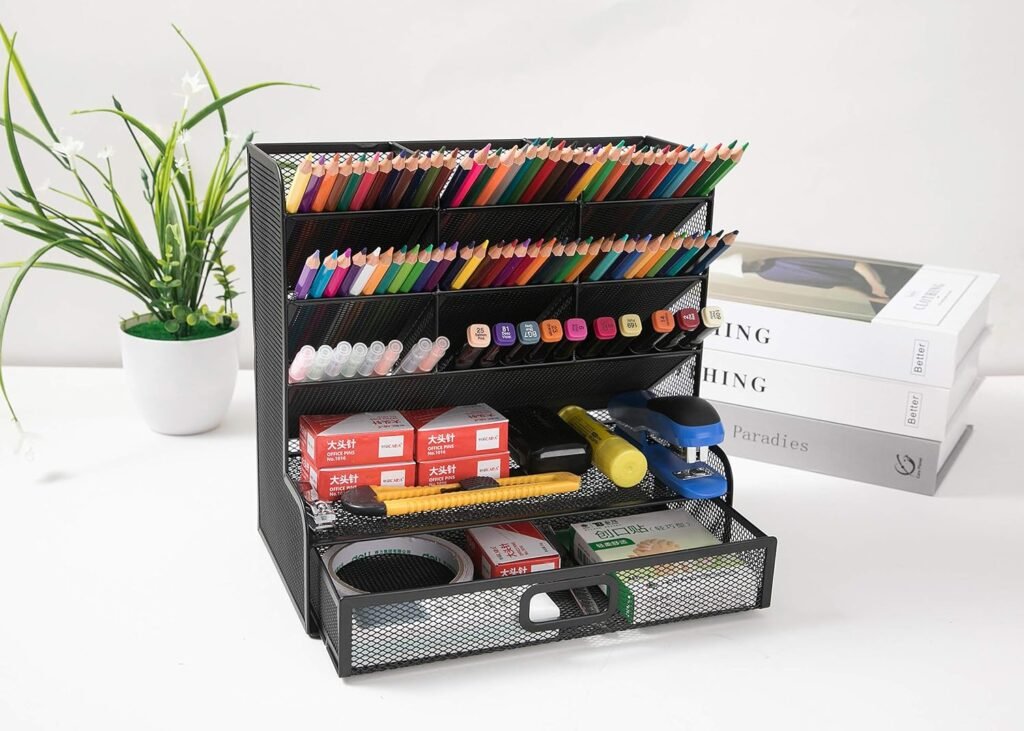 Bureau organizer met multifunctionele pennenhouder voor kantoor en schoolbenodigdheden