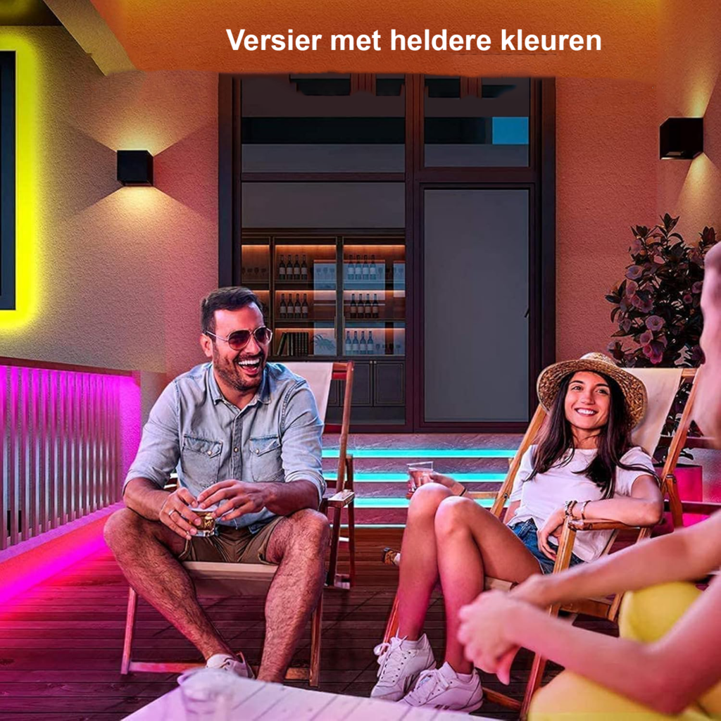 LED Strip 10 Meter - Waterdichte RGB Verlichting met Bluetooth Controller - Afstandsbediening met 40 Knoppen - IP65 12V
