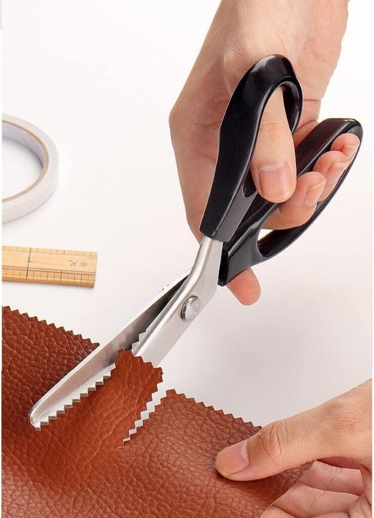 Zigzag kleermakersschaar met comfortabele handgrepen voor stof, textiel, naaien en quilten