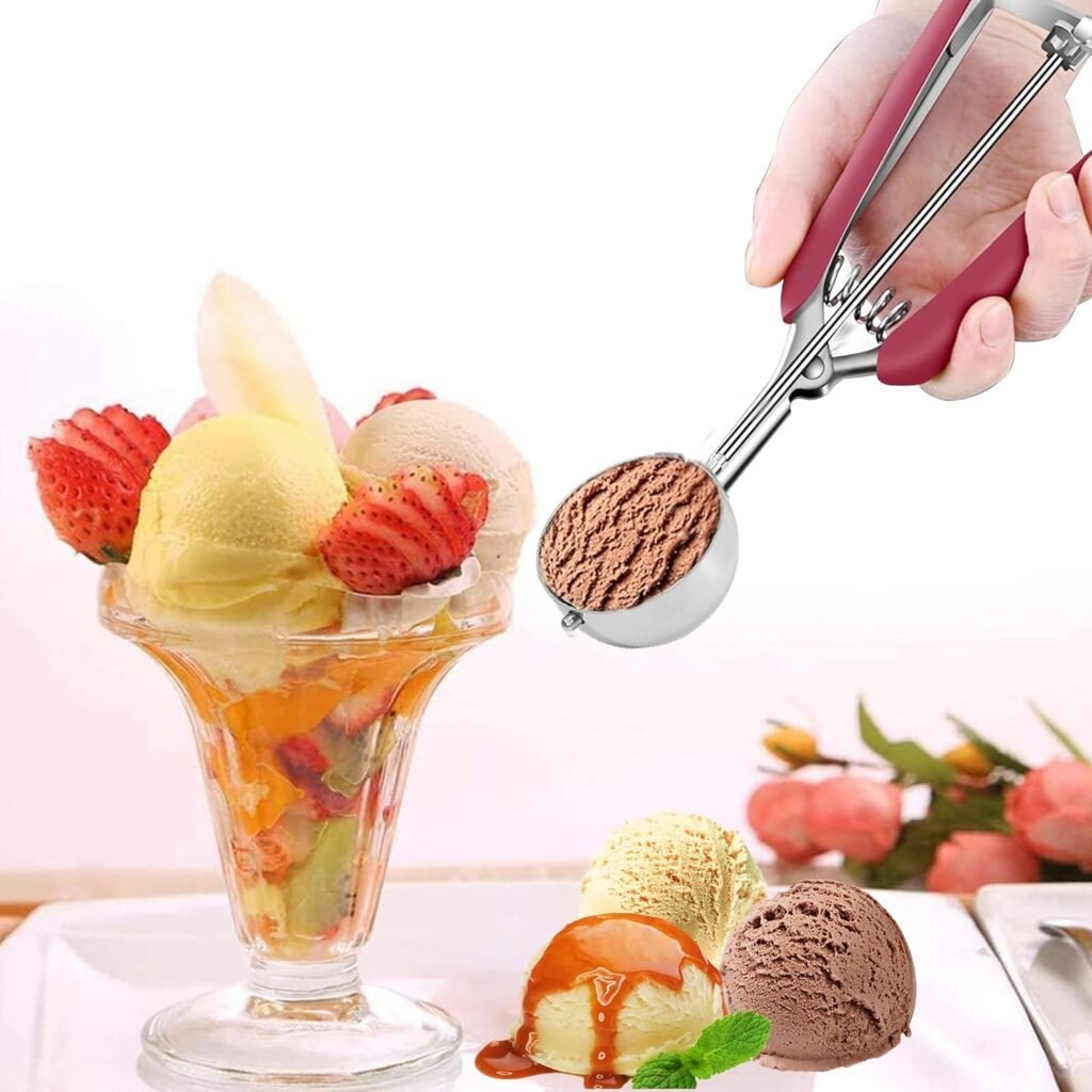 Roestvrijstalen koekjeslepel met triggerrelease voor aardappelpuree en deeg