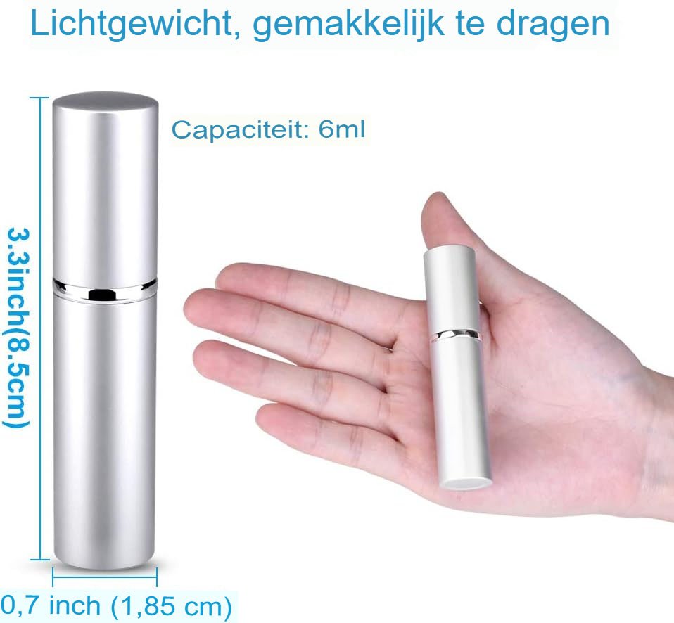 Hervulbare verstuiverflessen voor parfum en cosmetica, 5 ml, donkerblauw, set van 3
