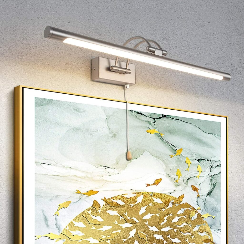 Moderne badkamerspiegellamp met LED-verlichting en trekschakelaar, waterdicht design