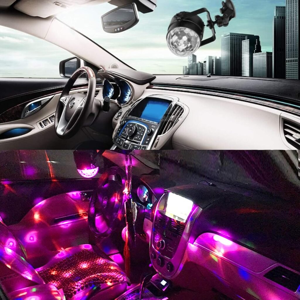 Oplaadbare LED discolamp met kleurverandering, muziekgestuurde modus en draadloze afstandsbediening