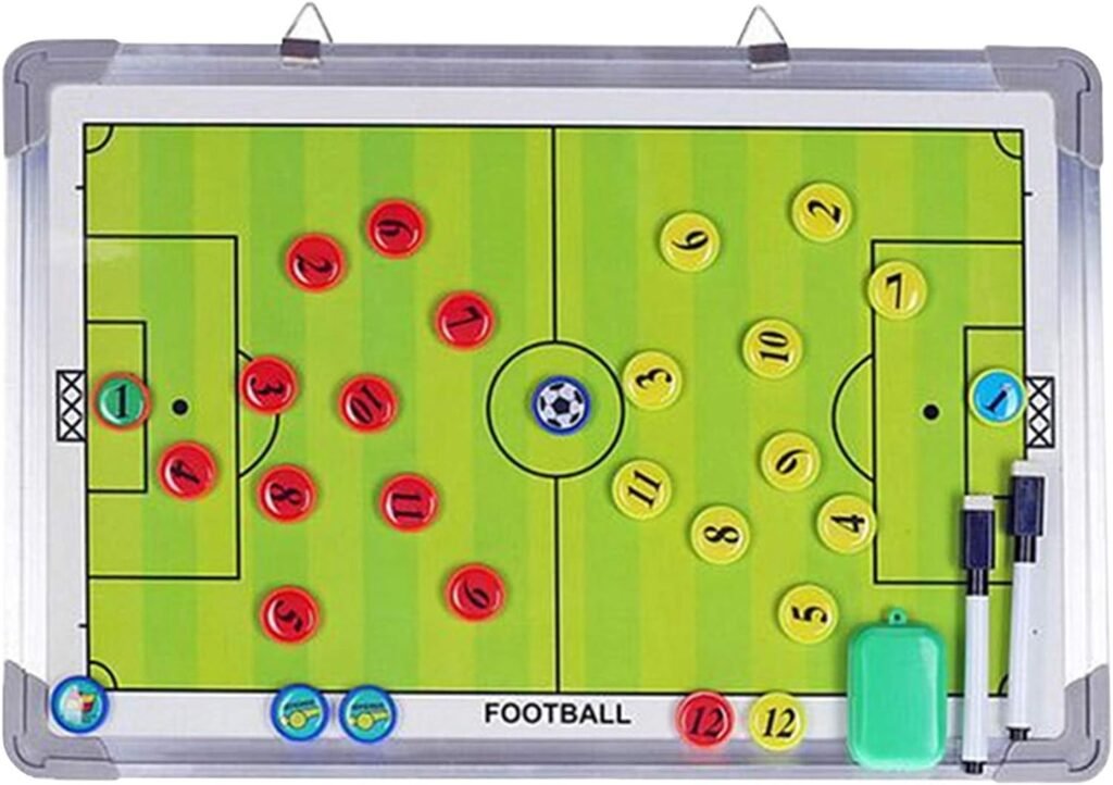 Voetbal Tactiekbord Magnetisch - Coachbord voor Tactische Planning - Inclusief Pennen en Gum - Professioneel Coachhulpmiddel