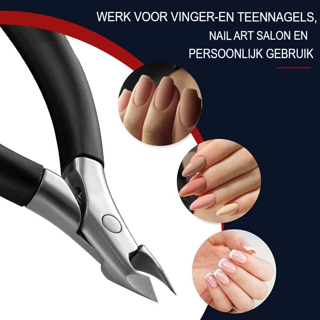 Nagelriem knipset met tang en schaar van roestvrij staal voor manicure en pedicure