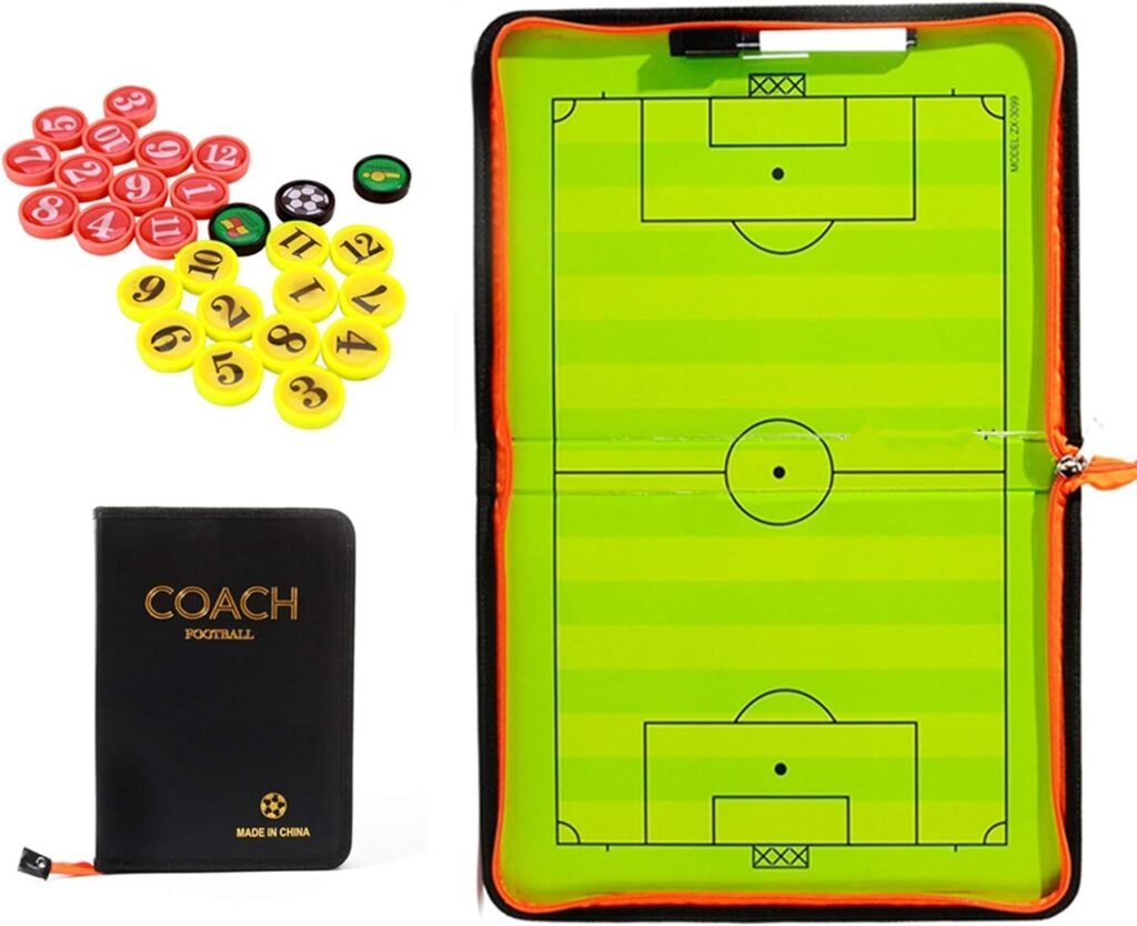 Magnetisch tactiekbord voetbal met magneten en aluminium frame 28 x 21 cm