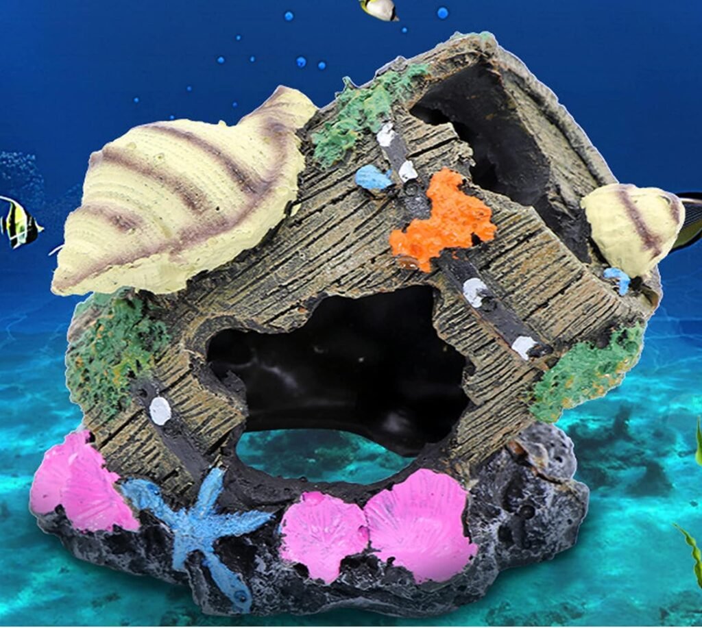 Aquarium Ornament Barrel - Schuilplaats voor Vissen - Duurzaam Materiaal - Geschikt voor Zoetwater- en Zoutwateraquaria
