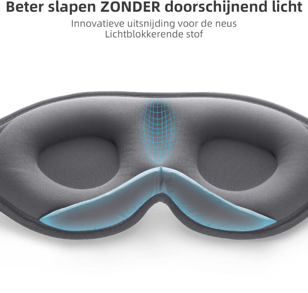 Lichtblokkerend slaapmasker met verstelbare band voor meditatie, thuisgebruik en reizen