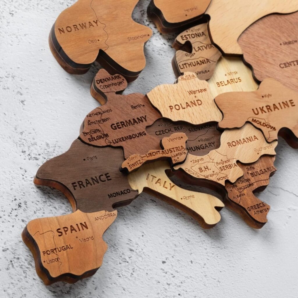 Wereldkaart muursticker meerkleurig zelfklevend vinyl 150 x 85 cm