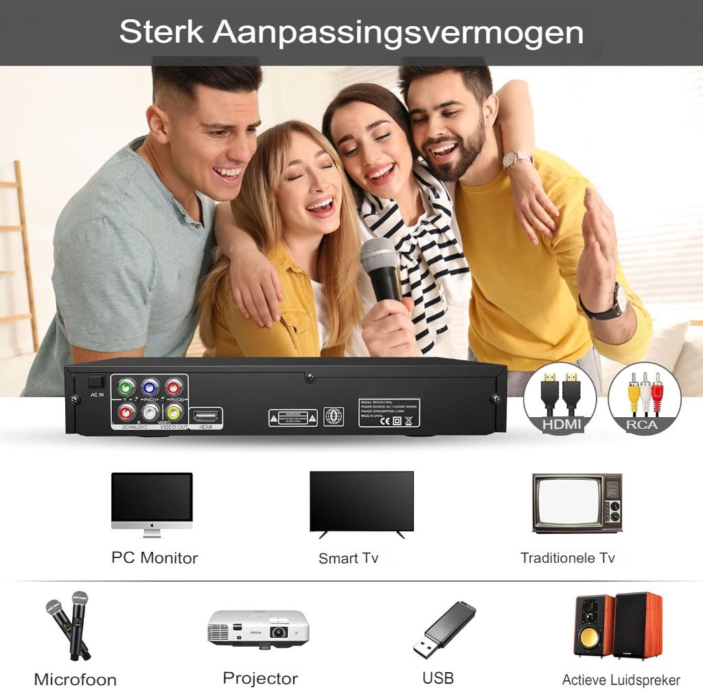 HD dvd-speler met AV-aansluiting, PAL-systeem en afstandsbediening