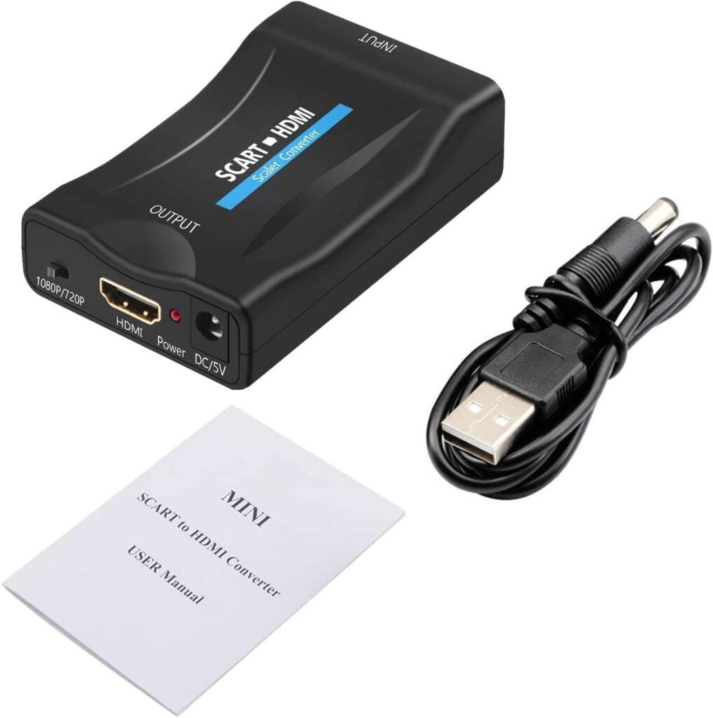 SCART naar HDMI omzetter 1080p voor TV, monitor en projector