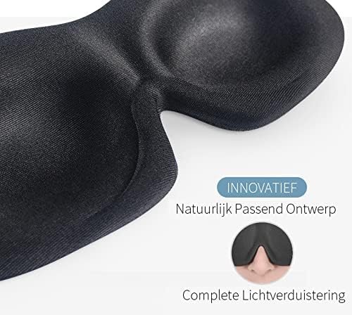 Slaapmasker met Oordopjes - 3D Oogmasker voor Diepe Slaap - Verduisterend Slaapmasker - Comfortabel voor Slapen