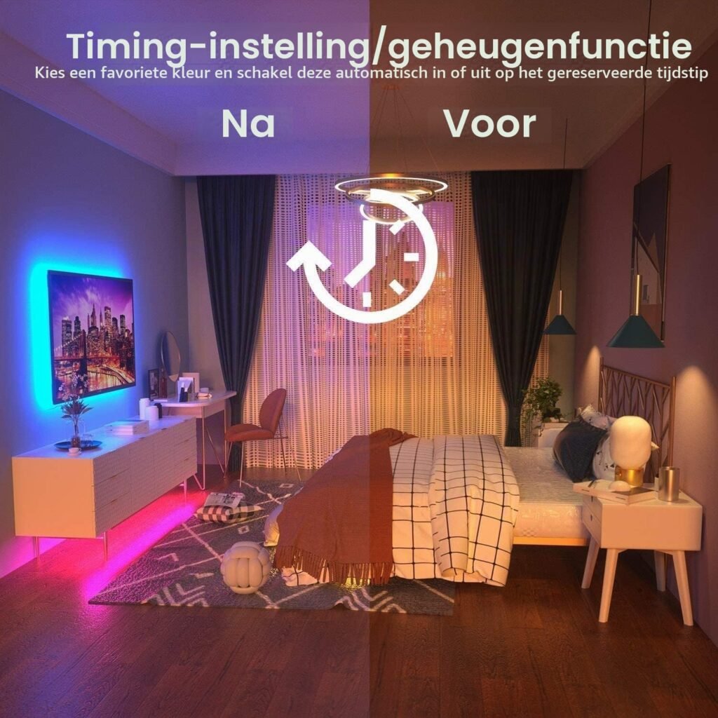 LED-stripverlichting USB voor TV, 3 meter, met afstandsbediening en synchronisatie, voor 45-60 inch TV