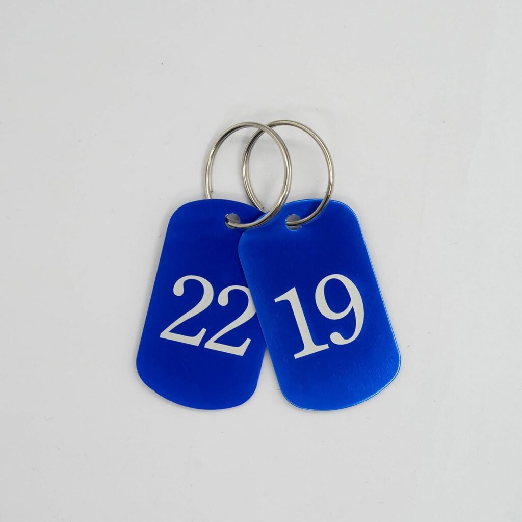 Aluminium Nummerlabels met Gravure - ID Tags en Sleutelhangers - Personaliseerbare Sleutelorganizer - Duurzame Set