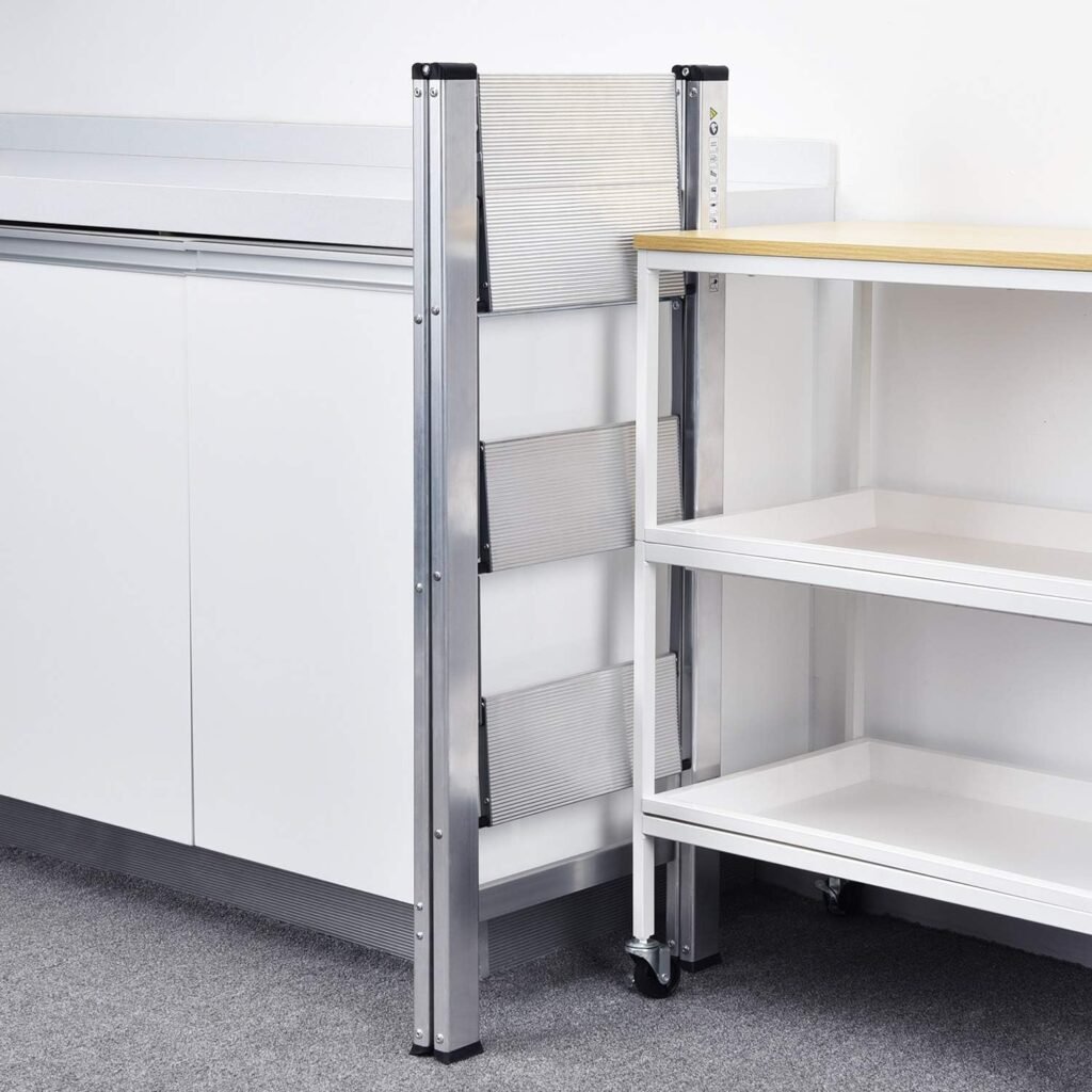 Vouwladder met 2 treden - Opstapkruk voor huishoudelijke klusjes - Opvouwbaar en draagbaar