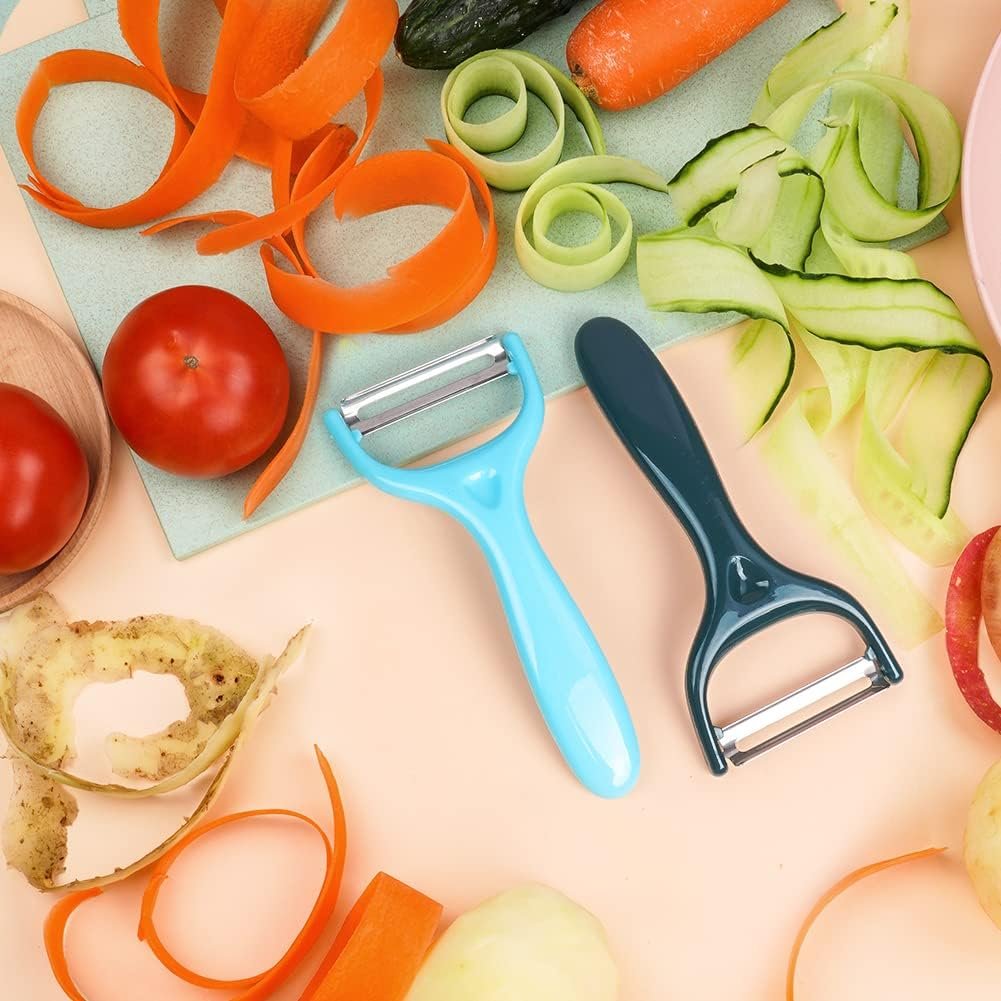 Groente- en fruitschiller met dubbelzijdig roestvrijstalen lemmet
