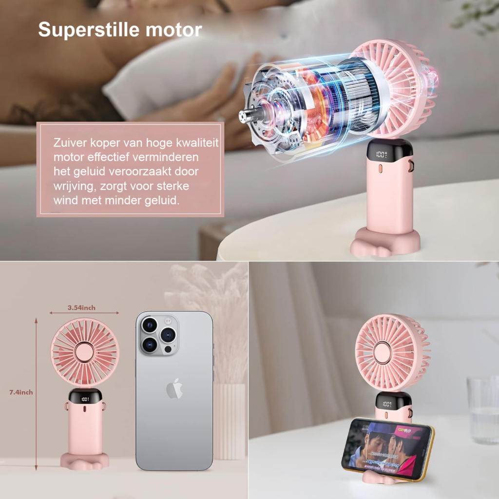 Compacte handventilator - mini USB zakventilator voor draagbare verkoeling