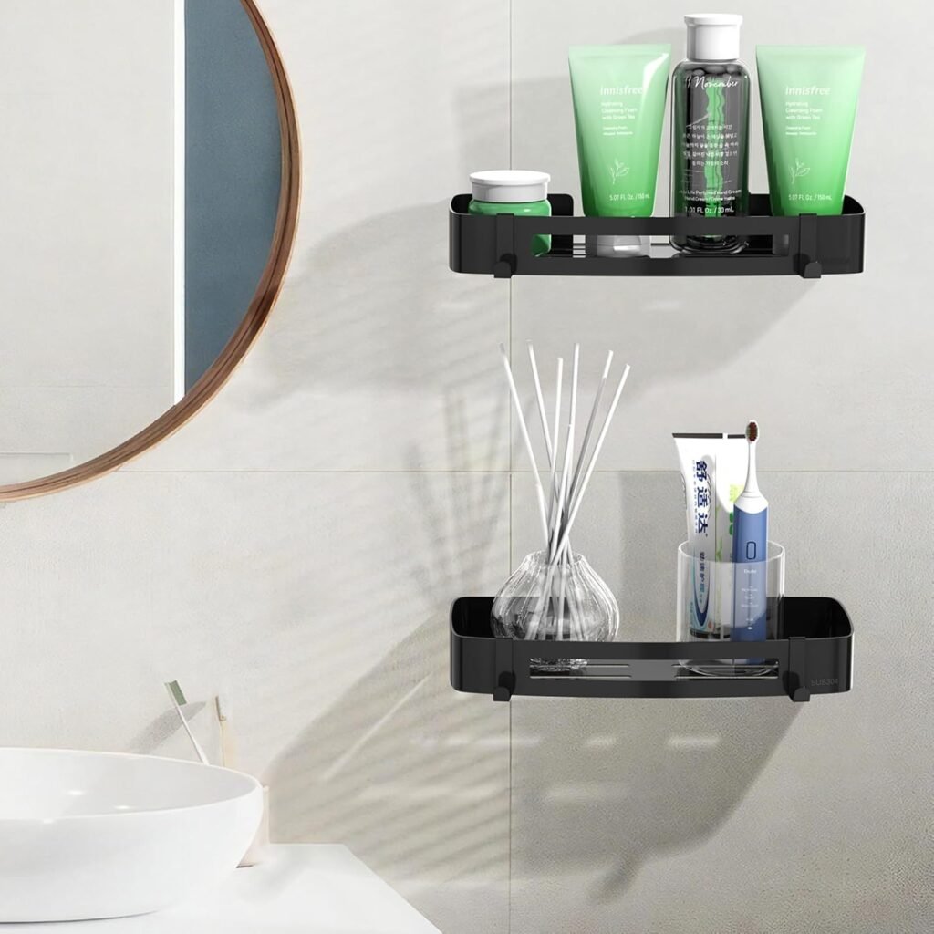 RVS badkamer wandplank voor wandmontage, zilverkleurig opbergrek