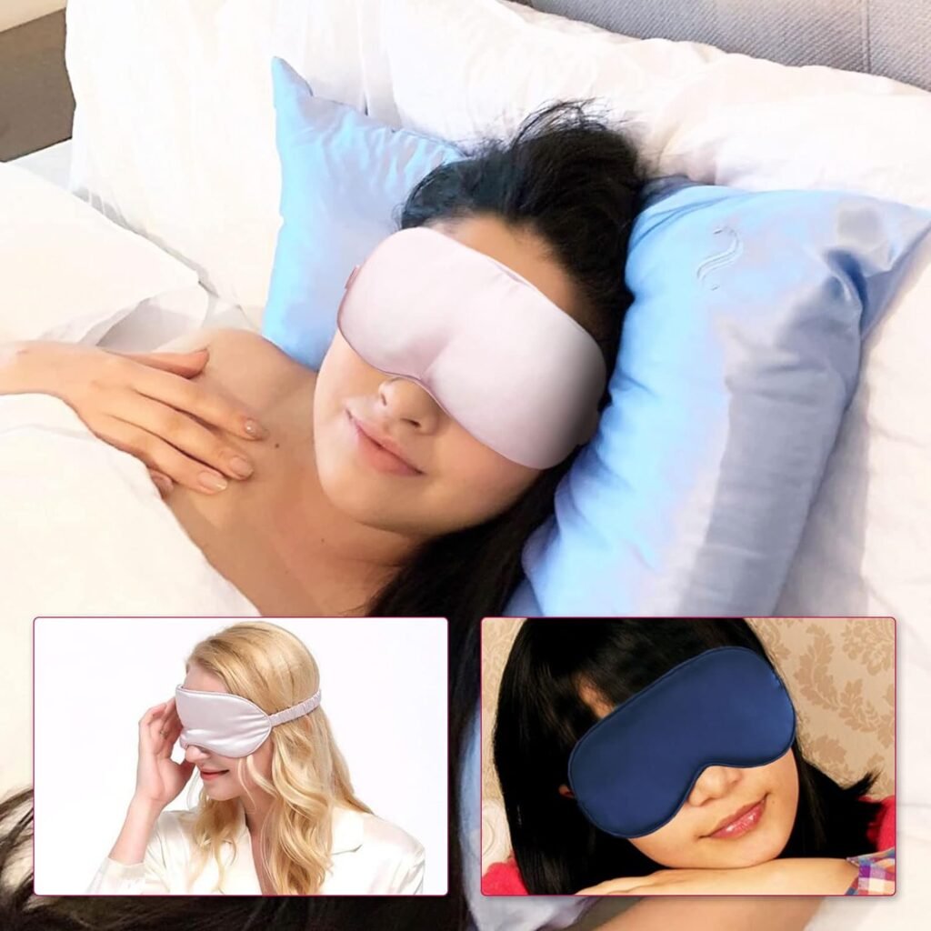 Lichtblokkerend slaapmasker met verstelbare band voor diepe slaap, reizen en thuisgebruik