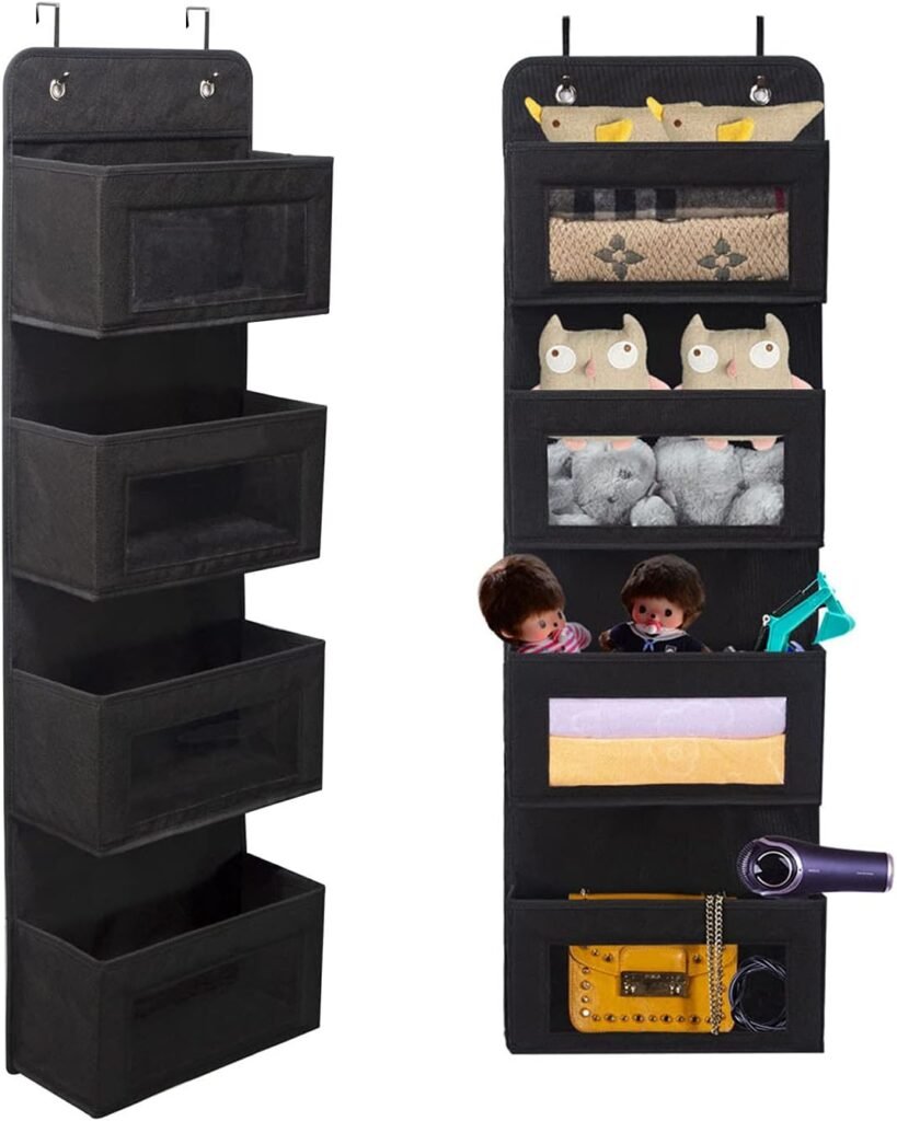Hangende organizer voor babykamer en badkamer met compartimenten, grijs textiel