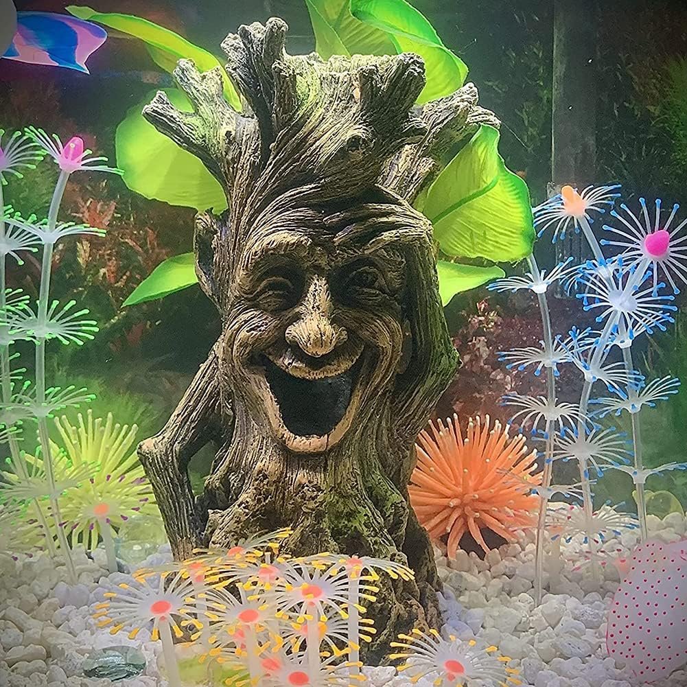 Aquarium decoratie boom standbeeld - Onderwaterdecoratie voor aquarium - Levendig kunstwerk - Prachtige aquariumdecoratie