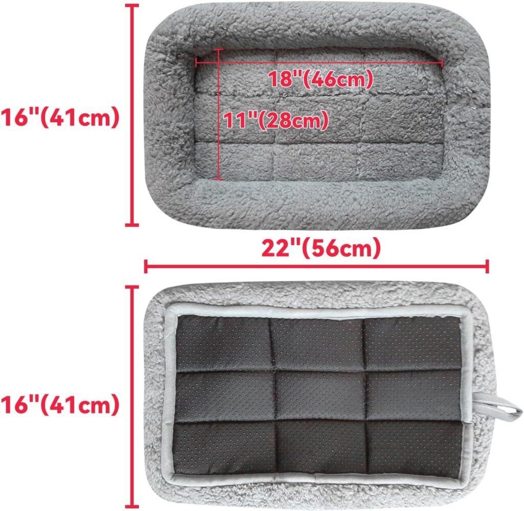 Zacht pluche huisdierbed met antislip onderkant voor honden en katten, 16 x 22 inch