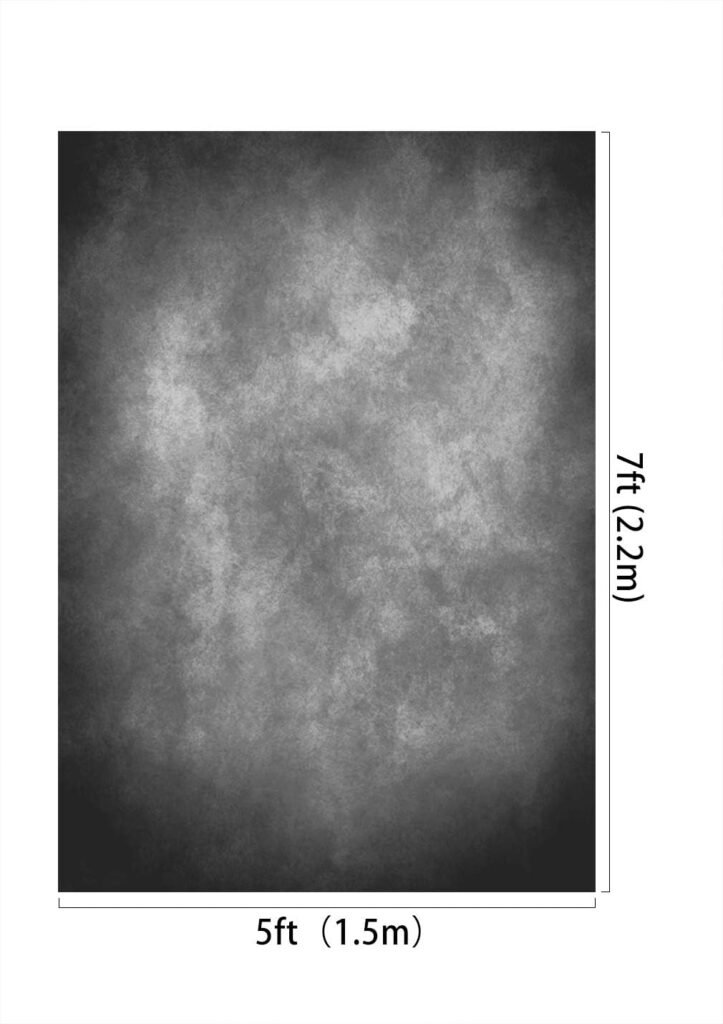 Donkergrijze fotografie achtergrond 1,5 x 2,2 m van microfiber met retro abstracte gradiënt voor studio- en portretfotografie