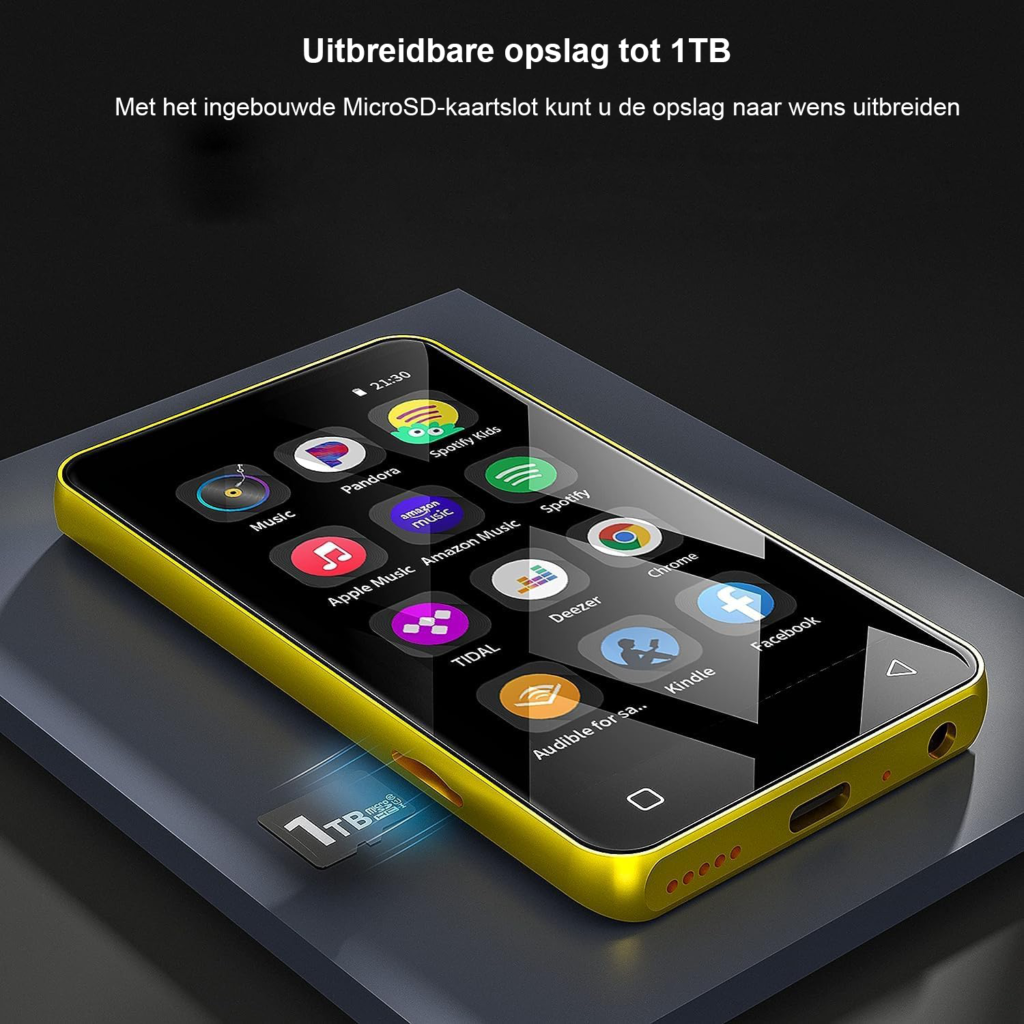 Bluetooth streaming radio met Spotify, touchscreen, FM-radio, USB en AUX voor thuisgebruik