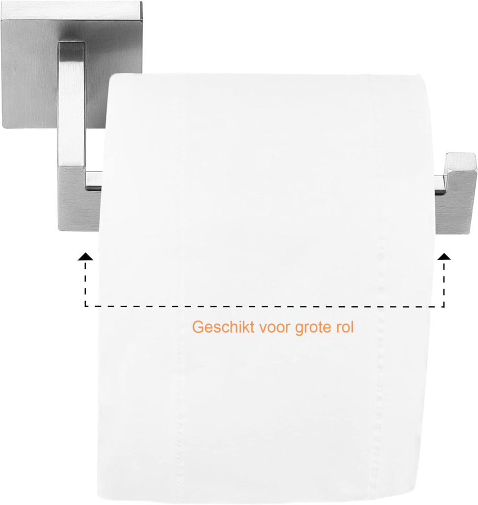 RVS toiletrolhouder voor wandmontage in de badkamer, modern design
