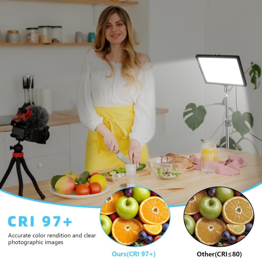 2x LED videolampenset met dimbare continuverlichting en verstelbaar statief tot 173 cm