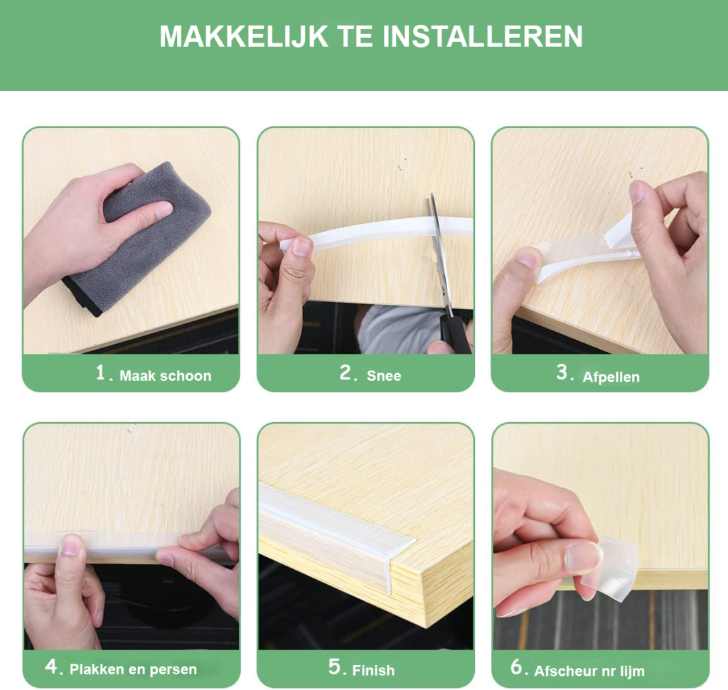 Transparante siliconen hoekbeschermer voor tafel en meubels