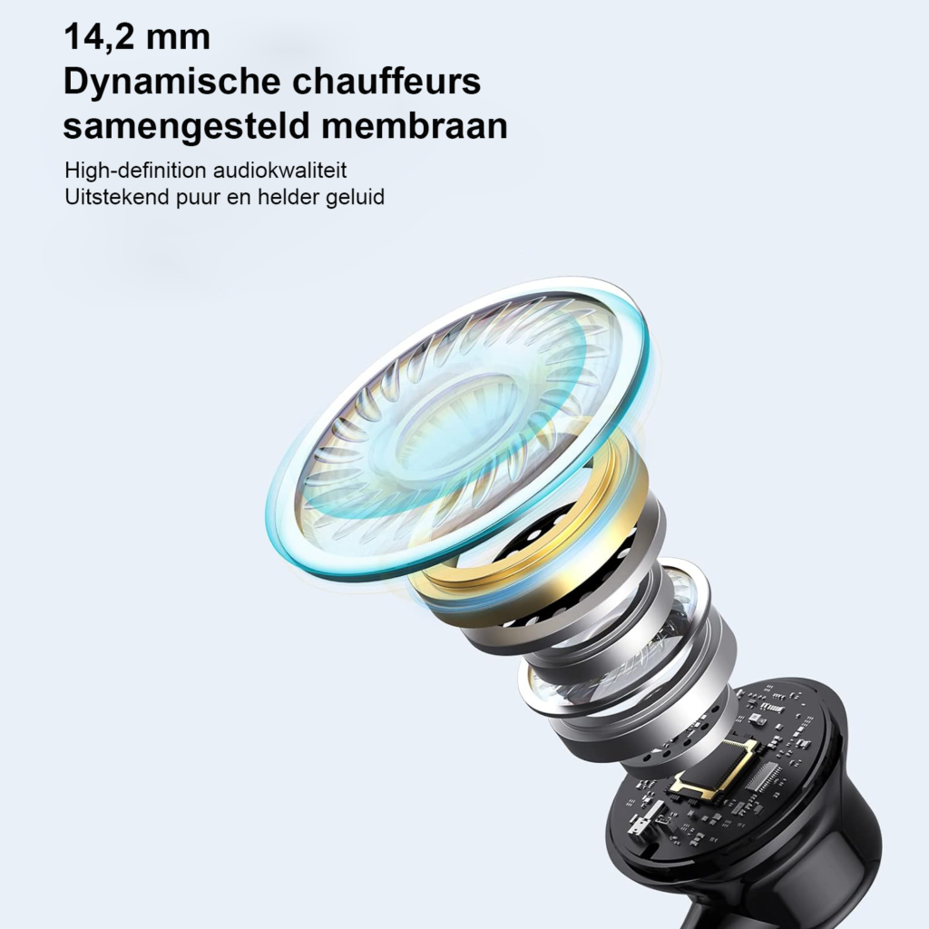 Bedrade in-ear oordopjes met microfoon voor Samsung, zwart