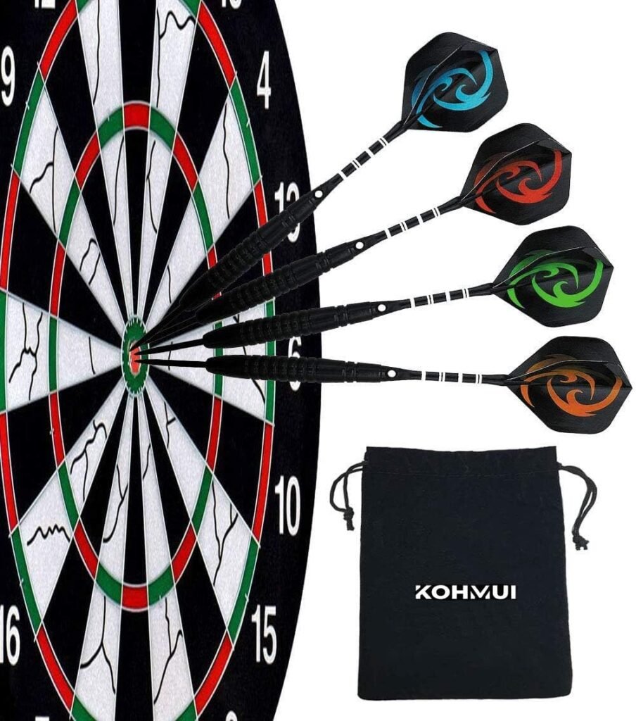 Dartpijlen set met professionele dartpijlpuntenslijper en complete dartset