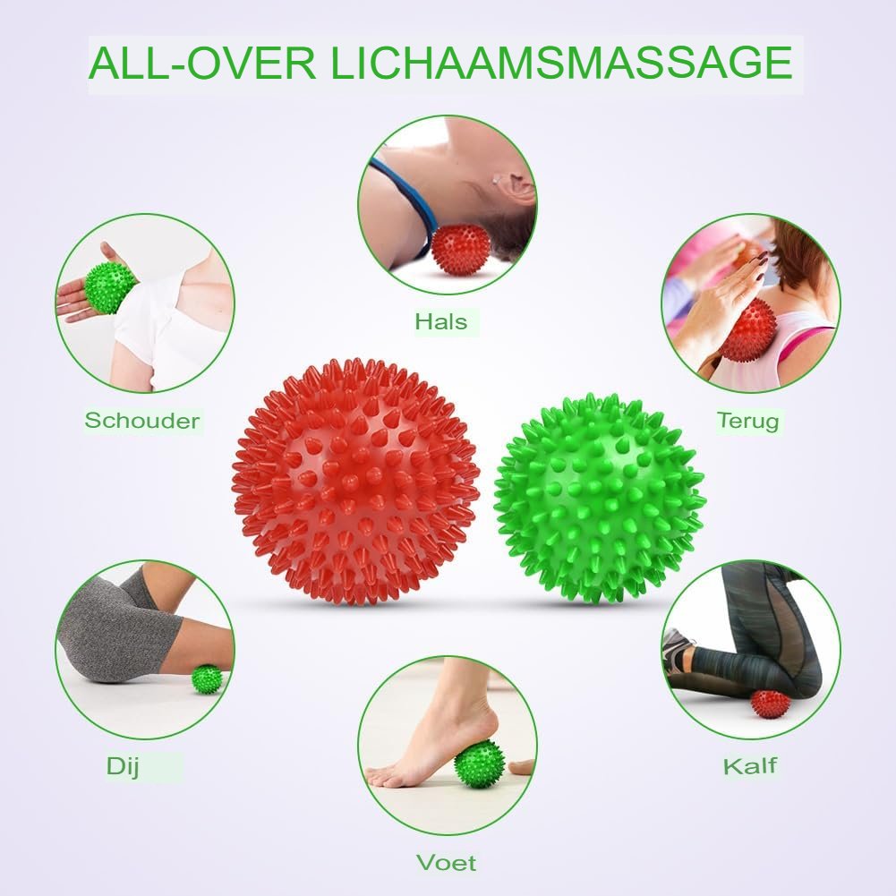 Acupressuur Massageballen - Triggerpoint Ballen voor Weefselmassage - Fysiotherapie en Diepe Spierontspanning - Massage Tools