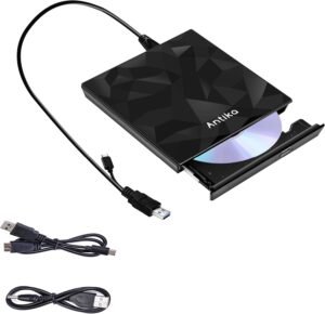 Externe CD DVD drive USB-C USB 3.0 voor laptop, desktop, MacBook en Windows PC