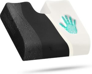 Rolstoel zitkussen van traagschuim met waterdichte hoes voor ergonomisch zitcomfort