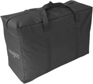 Grote opbergtas 145 liter voor beddengoed en kussens met handvatten, 600D Oxford stof, 85 x 55 x 33 cm