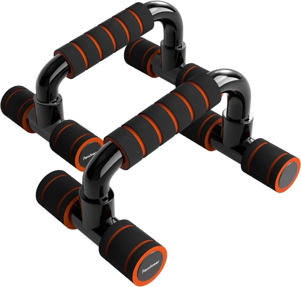 Push-up stands voor thuisfitness, ergonomische opdrukbeugels, set van 2 zwarte handgrepen