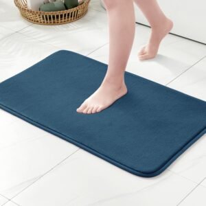 Traagschuim douchemat lichtgrijs 40x60 cm met antislip en sneldrogend oppervlak