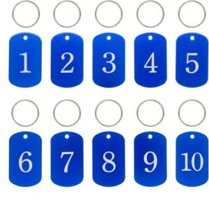 Aluminium gegraveerde nummerlabels en sleutelhangers set met personaliseerbare ID-tags en gravure