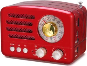 Draagbare radio met batterijvoeding en AM/FM voor onderweg, reizen, kamperen en buitengebruik