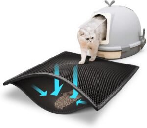 Kattenbakmat met dubbellaags ontwerp, absorberend en eenvoudig schoon te maken voor een hygiënische kattenbakzone