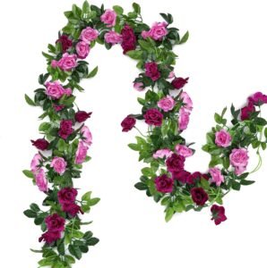 Kunstmatige Klimop Slinger – Kunstplanten voor Wanddecoratie – Set van 2 – Groene Bloemenslingers voor Binnen en Buiten