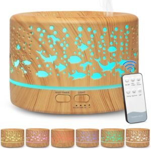 Ultrasone luchtbevochtiger en aroma diffuser voor slaapkamer, met vernevelaar voor luchtbevochtiging en aromatherapie